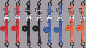 POWERTYE MFG. Ratchet Tie-Downs - 1" x 6' - Orange