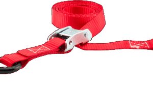 ERICKSON Buckle Tie-Down - 1" x 5-1/2' - 4 Pack -Red
