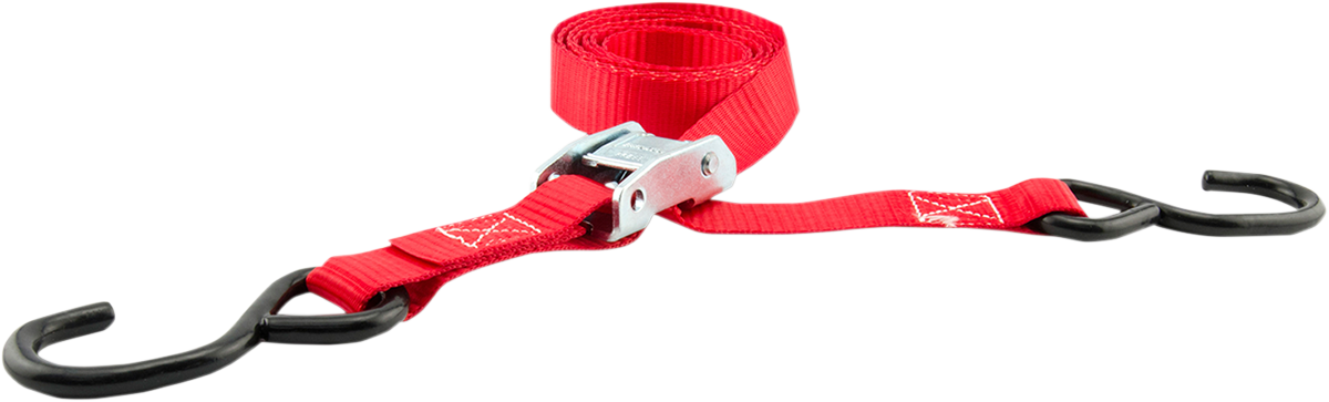 ERICKSON Buckle Tie-Down - 1" x 5-1/2' - 4 Pack -Red