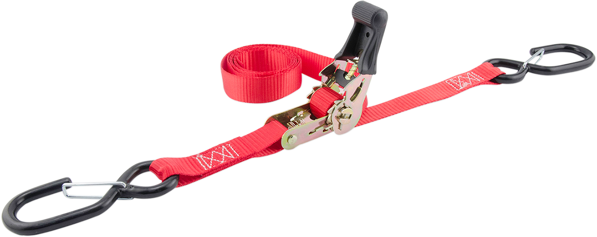ERICKSON Ratchet Straps - 1" x 6' - Red - Pair