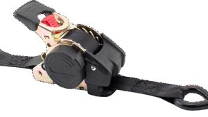 ERICKSON Retractable Ratchet Tie-Downs - 10' - Black