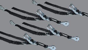 MOOSE OFFROAD Ratcheting Tiedown Pack - 2" x 8' - Black