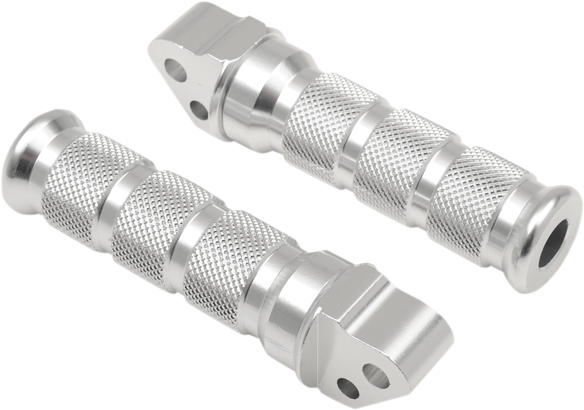EMGO Rear Foot Pegs - Silver - Suzuki