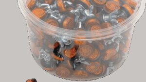 CHRIS PRODUCTS License Plate Reflectors - 150 Pack Tub - Amber