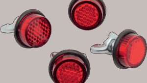 CHRIS PRODUCTS License Plate Reflectors - 4 Pack - Red