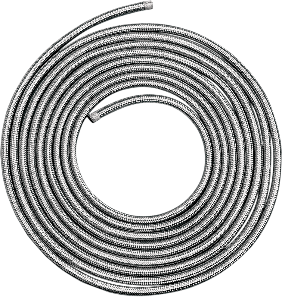 DRAG SPECIALTIES Braided Oil/Fuel Hose - Stainless Steel - 3/8" x 6'