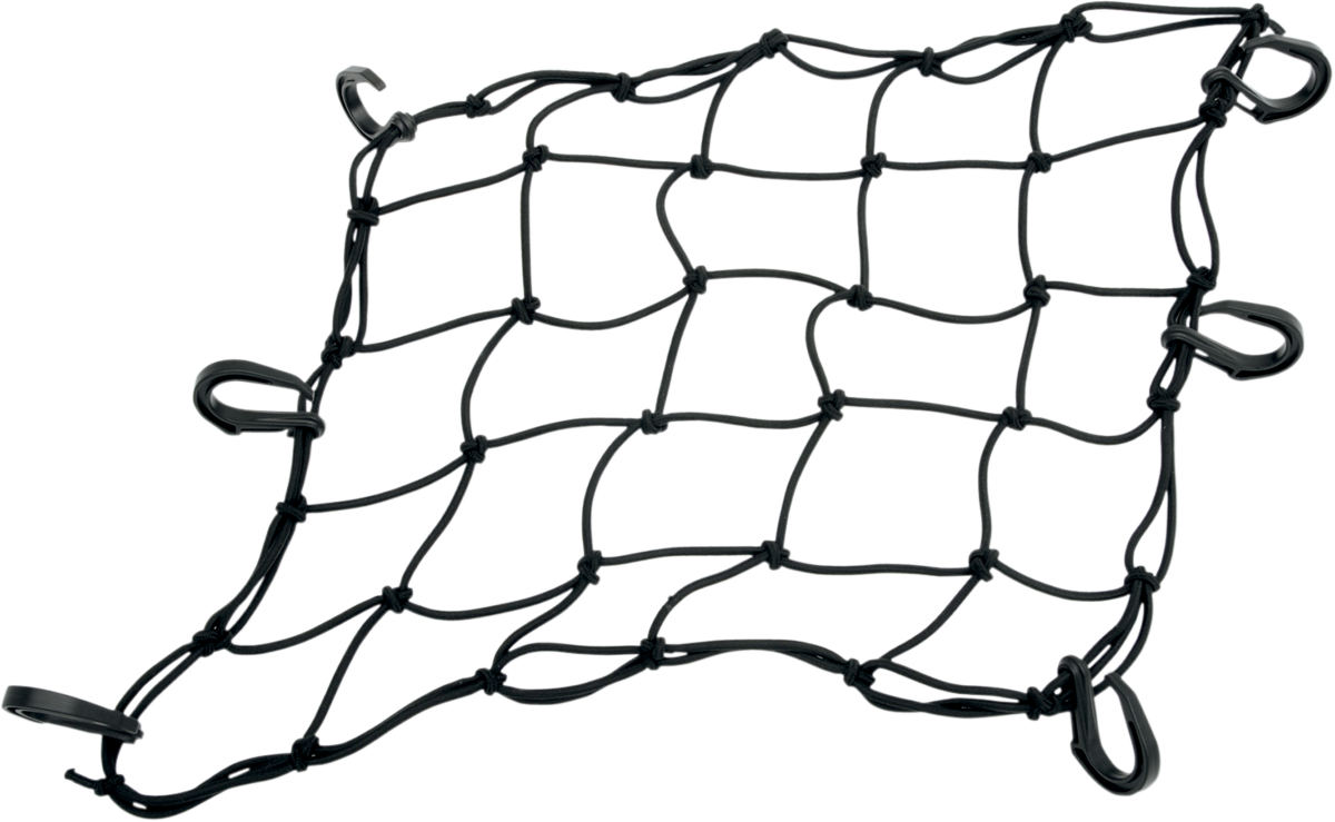 DRAG SPECIALTIES Cargo Net - 15" x 15" - 6 Hook - Black - Image 2