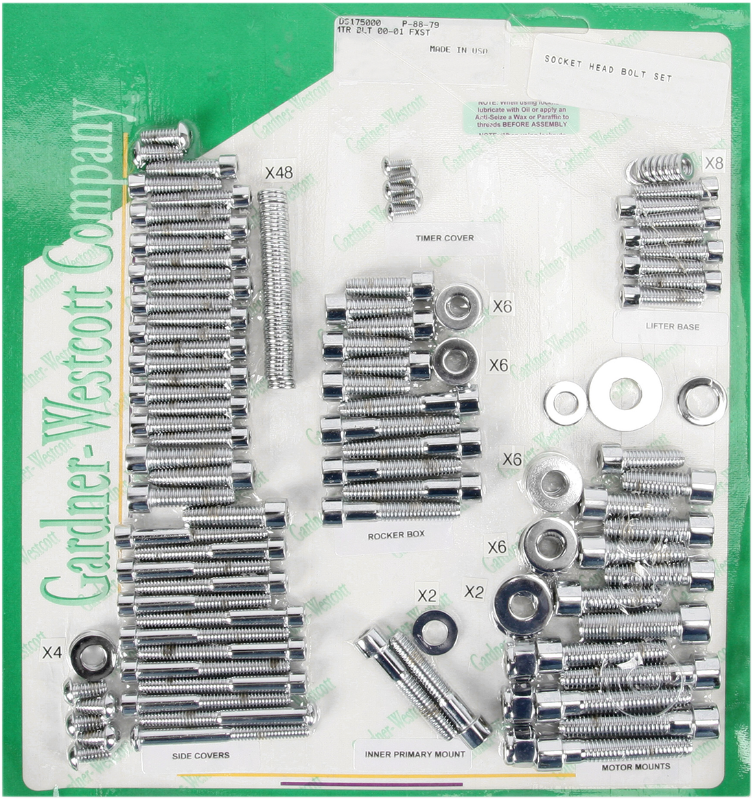 GARDNER-WESTCOTT Bolt Kit - Motor Set - Socket-Head - Softail