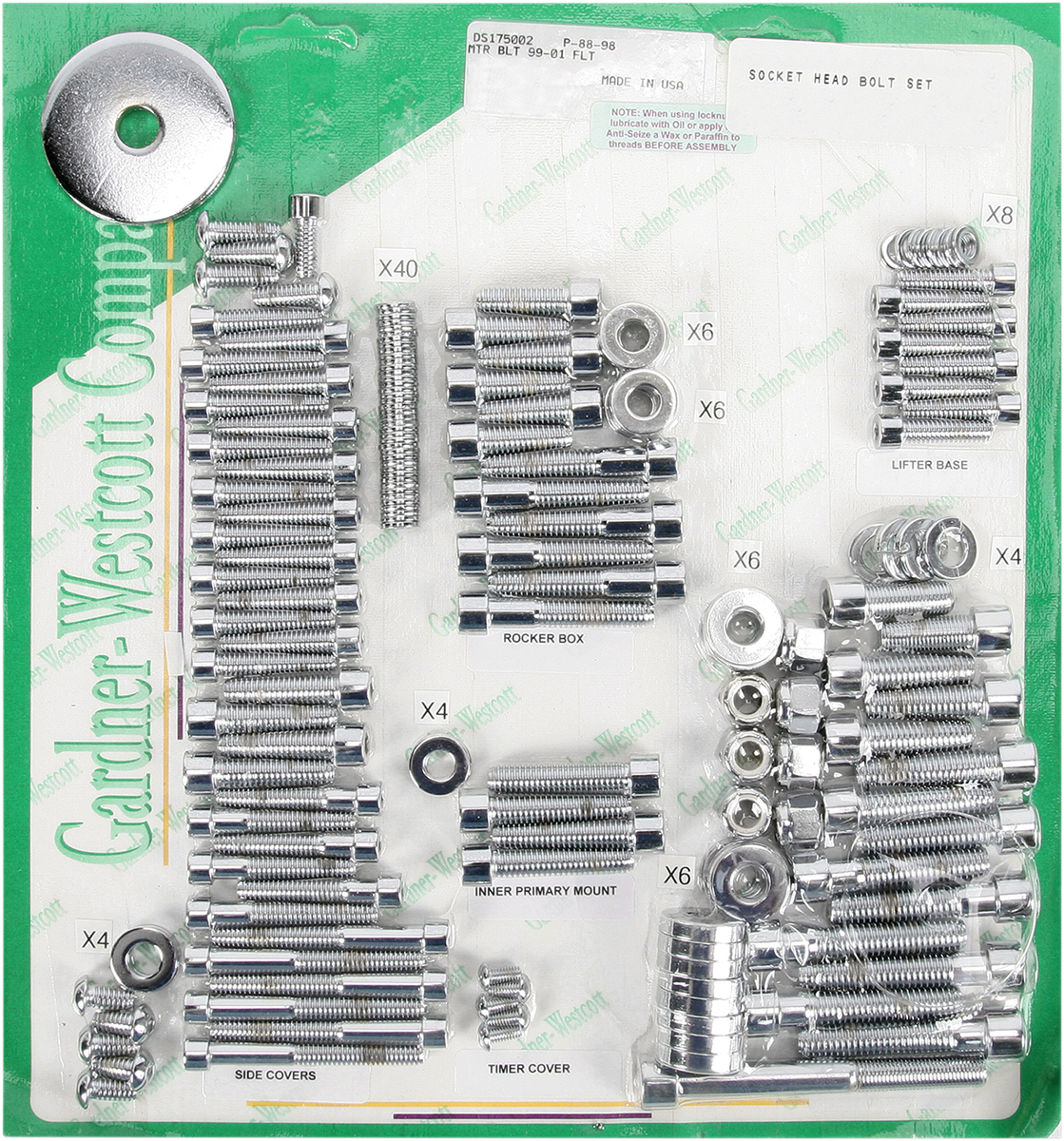 DRAG SPECIALTIES Bolt Set - Transmission Top Cover - Smooth/Socket-Head - Image 2