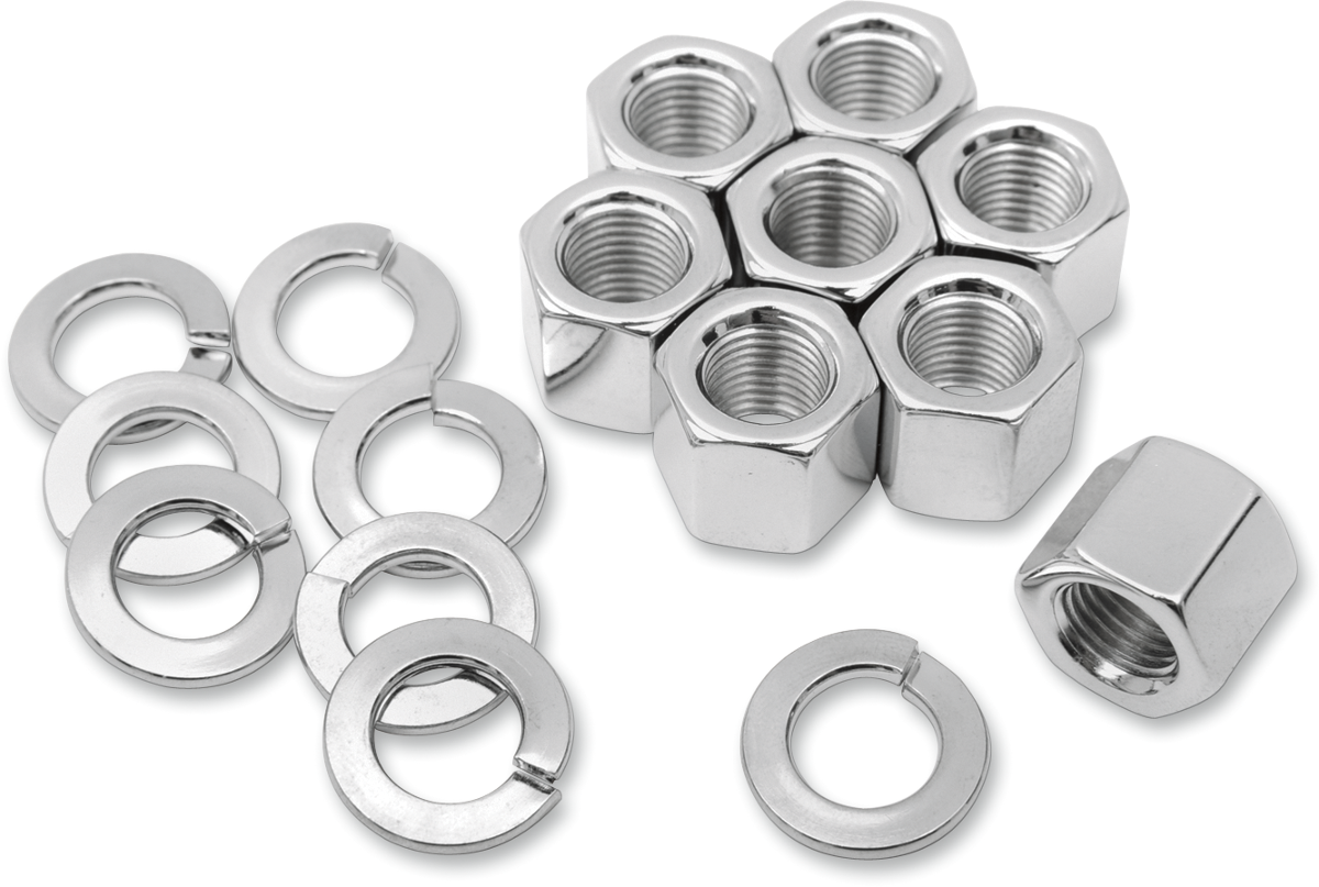 COLONY Hardware Kit - Cylinder Base Nuts - Chrome - '36-'77 Harley-Davidson