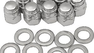 COLONY Cap Nuts with Washers - Cylinder Base - Hex - '36-'77 Harley-Davidson