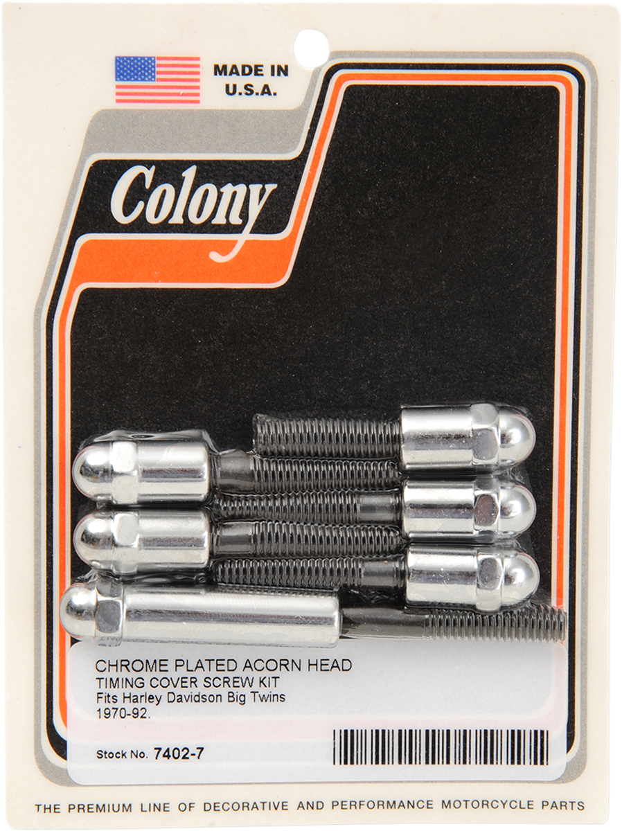 COLONY Acorn Screw Kit - Cam Cover - '70-'99 Big Twin