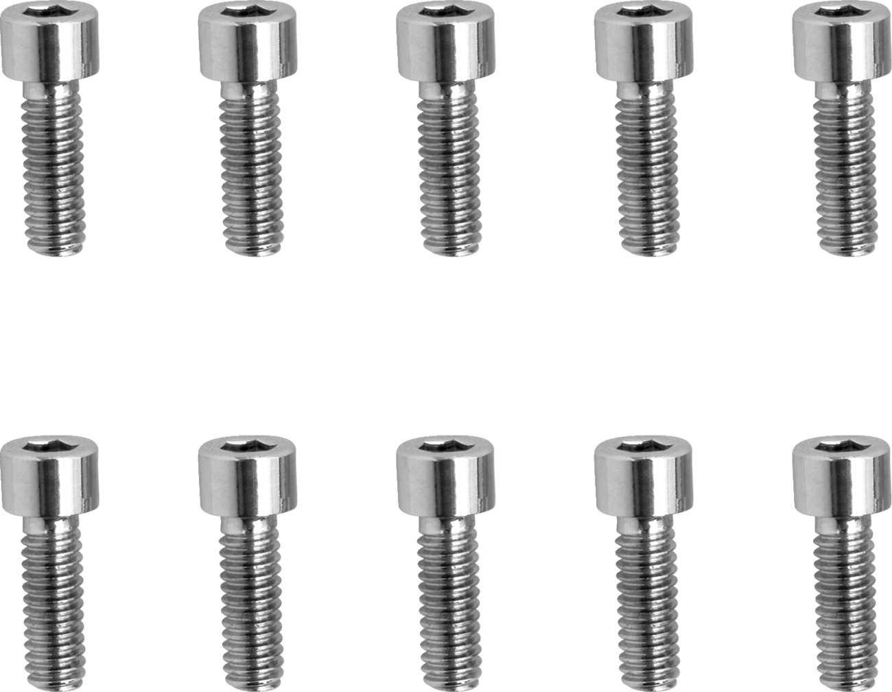 DRAG SPECIALTIES Bolts - Socket-Head - Replacement - Smooth/Coarse Thread - #8-32 x 1/2" - 10 Pack