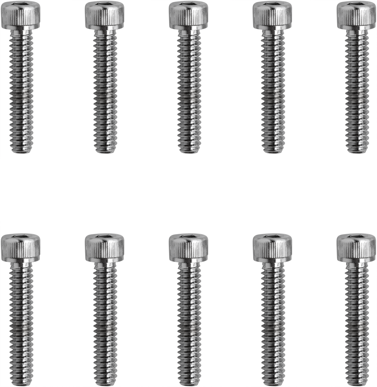 DRAG SPECIALTIES Bolts - Socket-Head - Replacement - Knurled/Coarse Thread - #10-24 x 1" - 10 Pack
