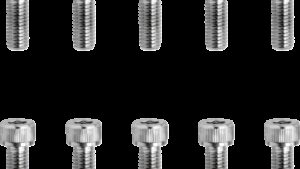 DRAG SPECIALTIES Bolts - Socket-Head - Replacement - Knurled/Fine Thread - #10-32 x 1/2" - 10 Pack