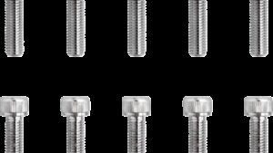 DRAG SPECIALTIES Bolts - Socket-Head - Replacement - Knurled/Fine Thread - #10-32 x 1" - 10 Pack