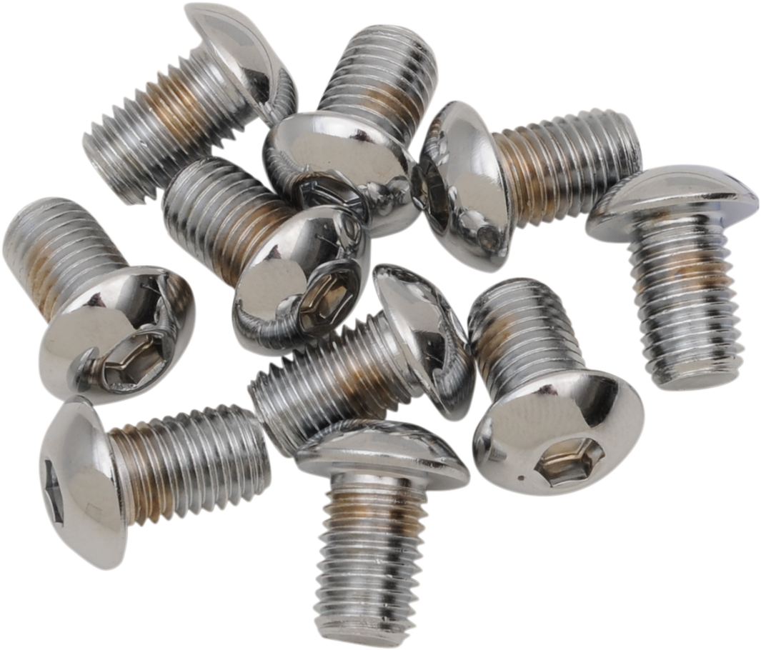 DRAG SPECIALTIES Bolts - Button Head/Replacement - 5/16"-24 x 3/8" - 10 Pack