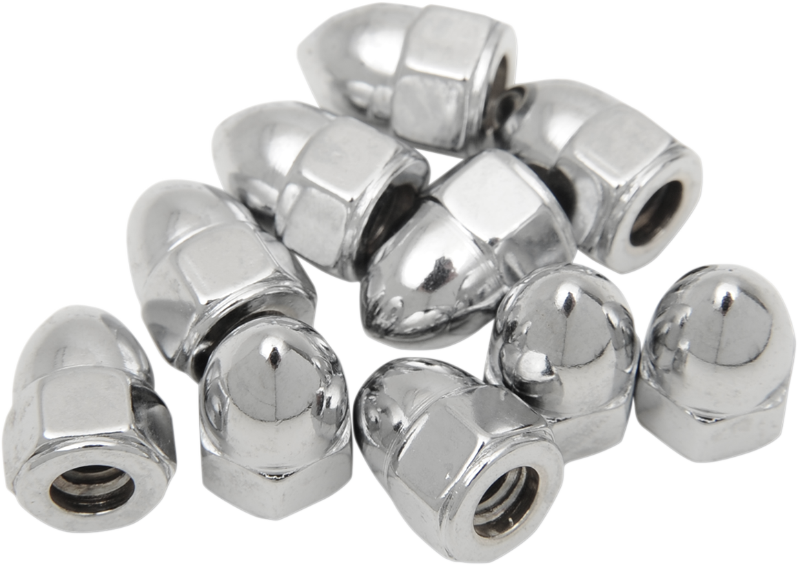 DRAG SPECIALTIES Nut - Acorn - Chrome - 10-24