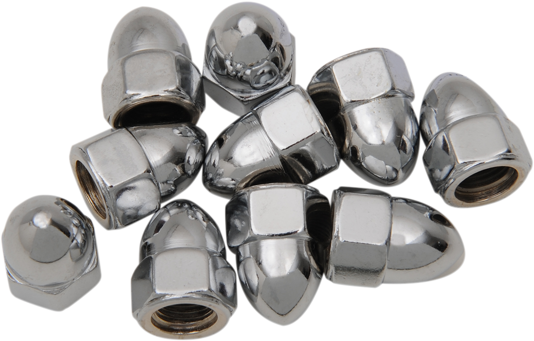 DRAG SPECIALTIES Nuts - Nylon - Chrome - 5/8"-18 - Image 2