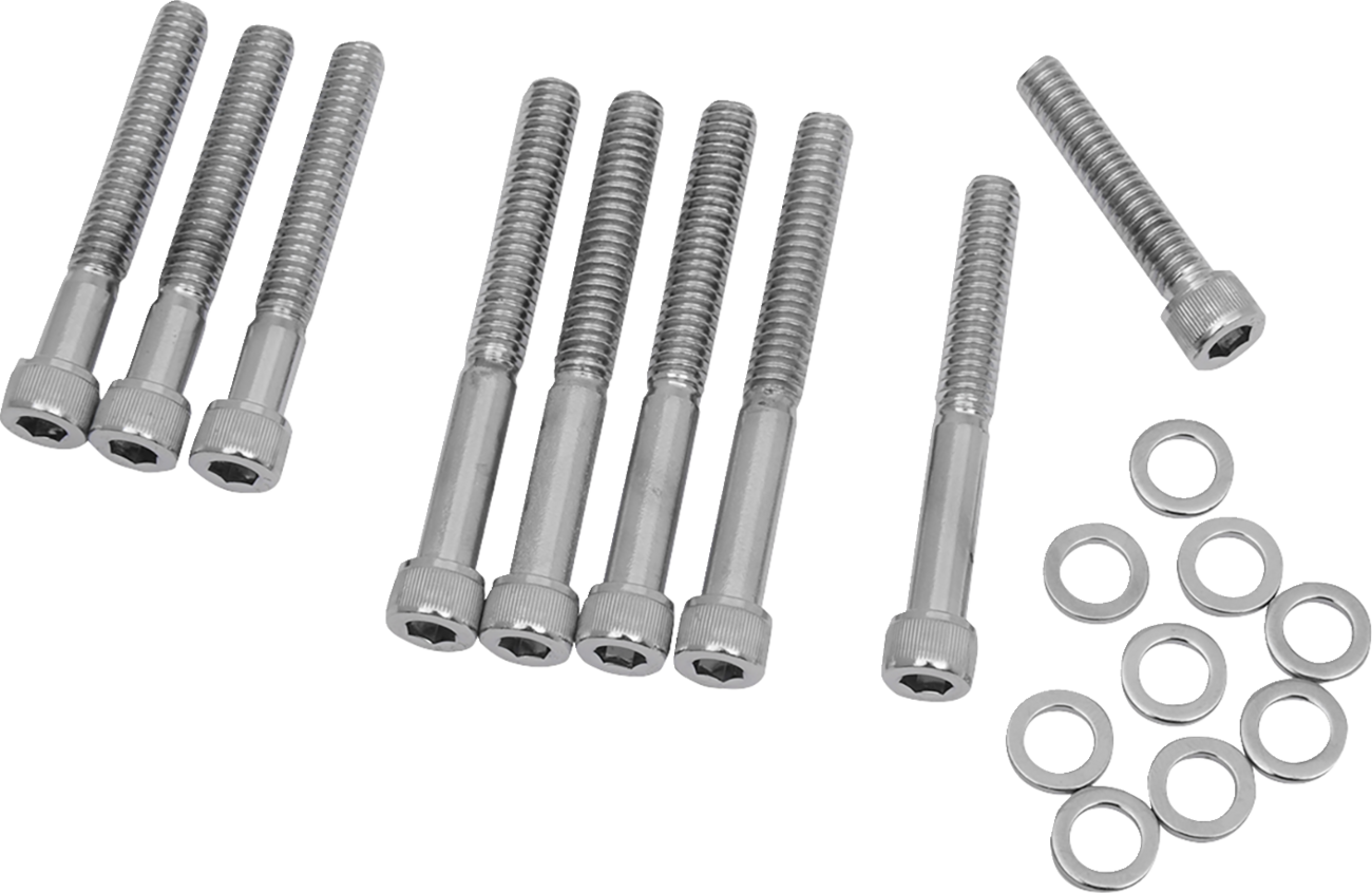 DRAG SPECIALTIES Bolt Kit - Cam Cover - Knurled - Chrome - '86-'90 Sportster