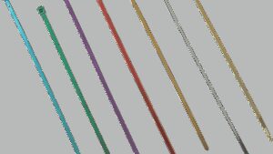 DRAG SPECIALTIES Cable Tie - 11" - Chrome - 10-Pack