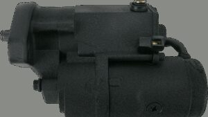 TERRY COMPONENTS Starter Motor - Black Wrinkle - Harley Davidson