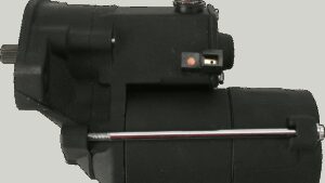 TERRY COMPONENTS Starter Motor - Harley Davidson - Black Wrinkle