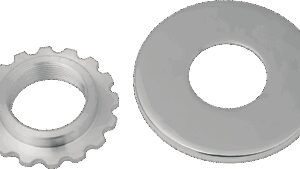 DRAG SPECIALTIES Steering Stem Bearing Adjusting Nut with Dust Cover - Chrome