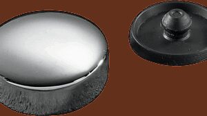 COLONY Chrome Stem Bolt Cover and Rubber Plug - '57-'78 XL