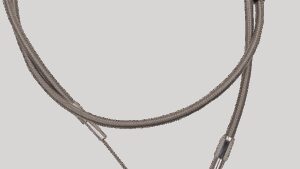 BARNETT Stainless Steel Idle Cable - Cruise - +3" - '02-'07 FLH