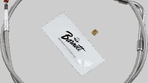 BARNETT Stainless Steel Idle Cable - +6" - '01-'15 Softail