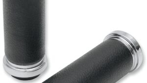 DRAG SPECIALTIES Textured Black Rubber Grips - Cable