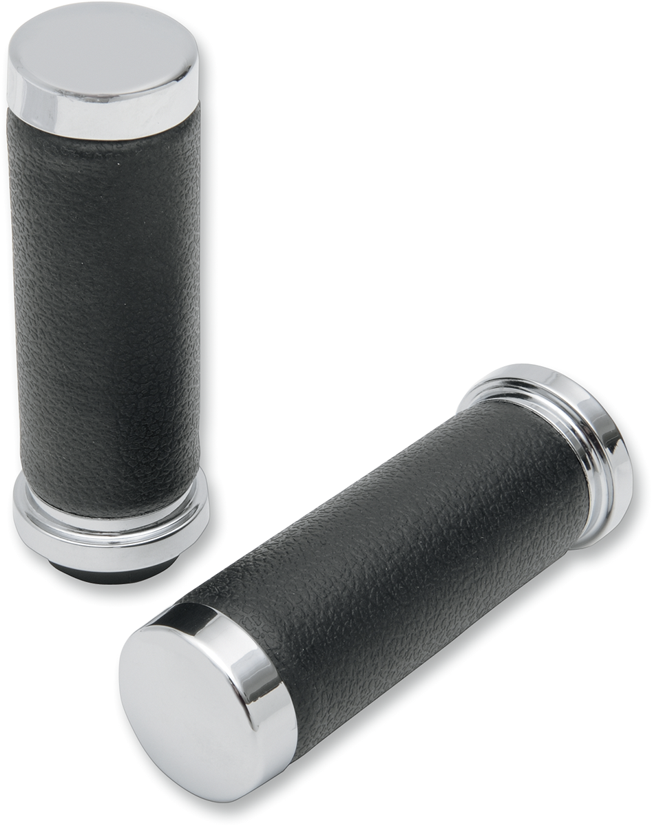 DRAG SPECIALTIES Textured Black Rubber Grips - Cable