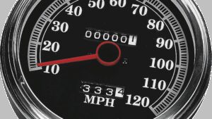 DRAG SPECIALTIES 5" MPH FL-Style 2:1 Speedometer - '89-'95 Black Face