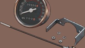 DRAG SPECIALTIES 3-1/8" Dash Mount 150 MPH Speedometer