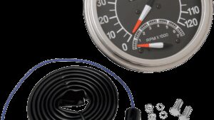 DRAG SPECIALTIES 5" MPH FL-Style 2:1 Speedometer with Tach - '68-'84 Black Face