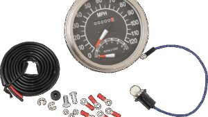 DRAG SPECIALTIES 5" MPH FL-'68-'84 Style 1:1 Speedometer with Tachometer - Black Face