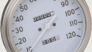 DRAG SPECIALTIES 5" MPH FL-Style 2:1 Speedometer - '36-'40 White Face