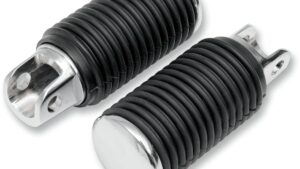 DRAG SPECIALTIES Driver Pegs - Rubber - Chrome End