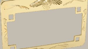 EMGO Eagle License Plate Frame - Gold