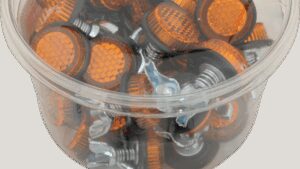 CHRIS PRODUCTS License Plate Reflectors - 40 Pack Tub - Amber