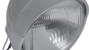 DRAG SPECIALTIES Headlight with Visor 6-1/2" - Grooved