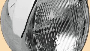 DRAG SPECIALTIES Headlight with Visor- H-4 - 5-3/4" - Chrome