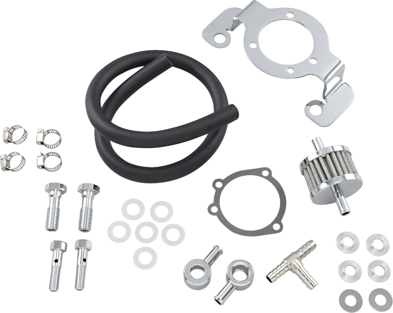DRAG SPECIALTIES Crankcase Breather with Support Bracket Kit - Big Twin