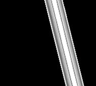 DRAG SPECIALTIES Mirror Stem - Replacement - Die-Cast Mirror - Long - Chrome