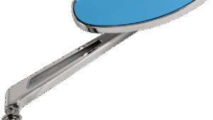 DRAG SPECIALTIES Mirror - Stealth II - Side View - Oval - Chrome w/Anti-Glare Blue Tint