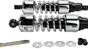 PROGRESSIVE SUSPENSION Shocks - 13.5" - 412 Cruiser Series - Chrome - Heavy Duty