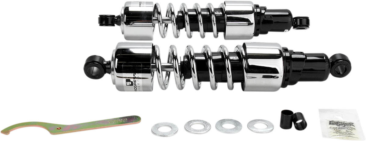 PROGRESSIVE SUSPENSION Shocks - 13.5" - 412 Cruiser Series - Chrome - Heavy Duty