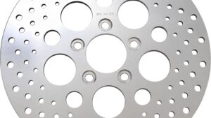 DRAG SPECIALTIES Drilled Brake Rotor - Rear - 11.5" - Harley-Davidson