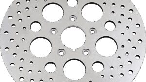 DRAG SPECIALTIES Drilled Brake Rotor - Front - 11.5" - Harley-Davidson